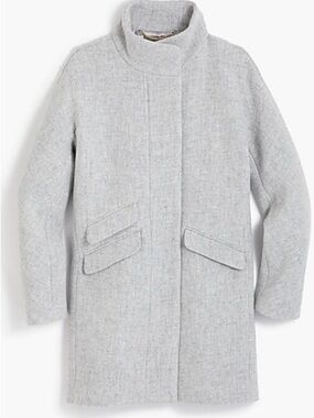 J. Crew Cocoon Coat in Italian Stadium-Cloth Wool - Heather Dusk